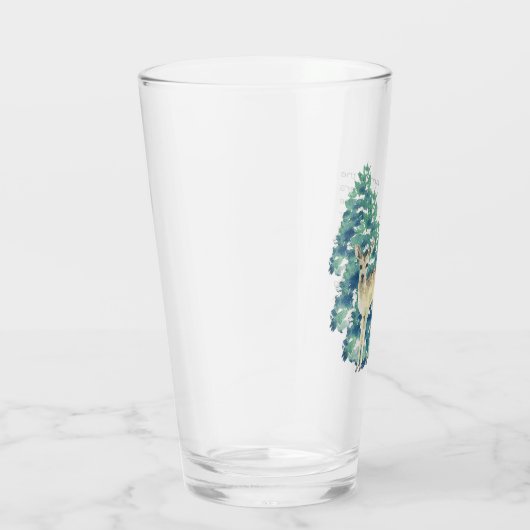 Het ree danst door de sneeuw glas (Rechts)