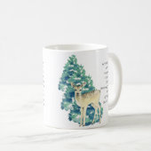 Het ree danst door de sneeuw koffiemok (Voorkant rechts)