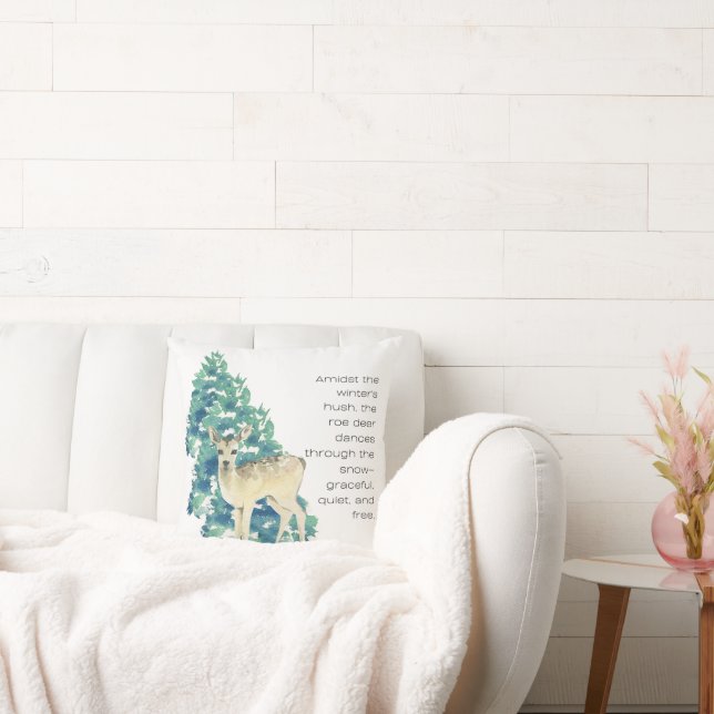 Het ree danst door de sneeuw kussen (Bank)