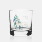 Het ree danst door de sneeuw whisky glas (Voorkant)
