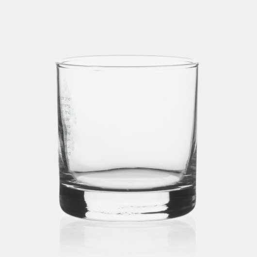 Het ree danst door de sneeuw whisky glas (Links)
