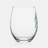 Het ree danst door de sneeuw wijnglas zonder voet (Rechts)