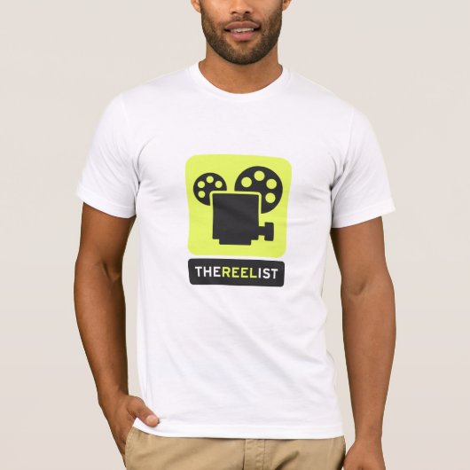Het reelistische T-shirt - Gestapelde Logo (Voorkant)
