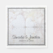 Het reflecteren van blanke volken en hart Elegant  Servet (Voorkant)