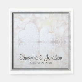 Het reflecteren van blanke volken en hart Elegant  Servet