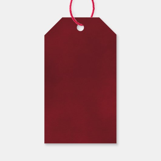 Het reflecteren van Roos Love & Bedankt Foto Weddi Cadeaulabel (Achterkant)