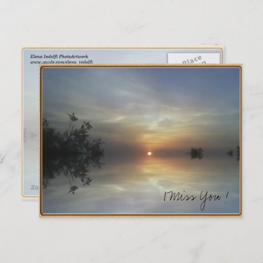 Het reflecteren van zonneschijn briefkaart (Voorkant / Achterkant)