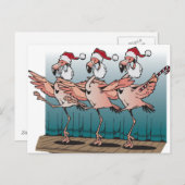 Het refreinlijn die van de flamingo de petten van feestdagenkaart (Voorkant / Achterkant)