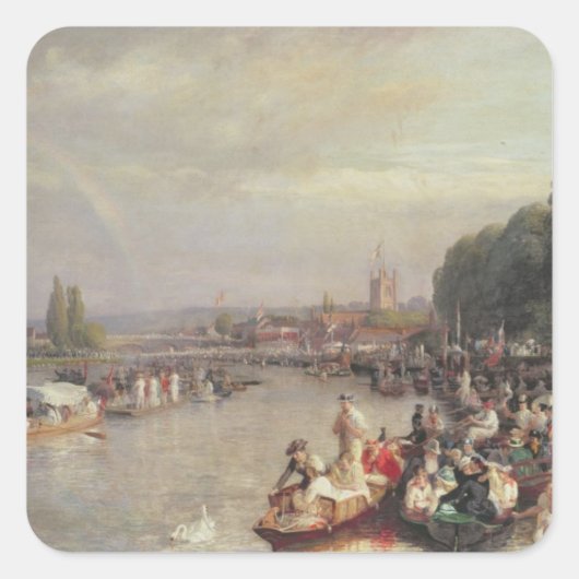 Het Regatta Vierkante Sticker (Voorkant)