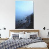 Het Regelen van de mist over Strand Ingonish Canvas Afdruk (Insitu (Slaapkamer))
