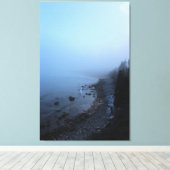 Het Regelen van de mist over Strand Ingonish Canvas Afdruk (Insitu (Houten vloer))