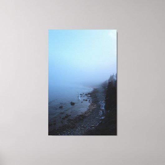 Het Regelen van de mist over Strand Ingonish Canvas Afdruk (Voorkant)