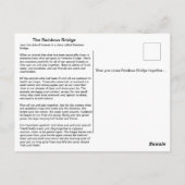 Het Regenboogbrug Gedicht, Ter nagedachtenis aan e Briefkaart (Achterkant)