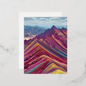 Het Regenbooggebergte, ook bekend als Montañas de Folie Feestdagen Briefkaart (Voorkant / Achterkant)