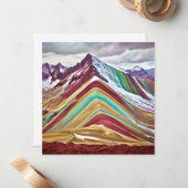 Het Regenbooggebergte, ook bekend als Montañas de  Notitiekaartje (Voorkant / Achterkant in situ)