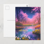 Het regenboogkleurige moeras in het betoverende bo briefkaart (Voorkant / Achterkant)