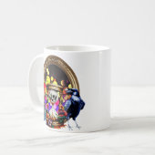 Het regenbui en het humeurglas koffiemok (Voorkant links)