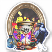 Het regenbui en het humeurglas sticker (Voorkant)