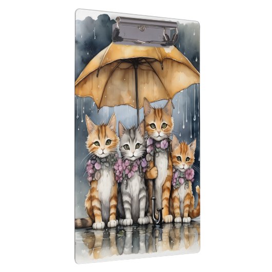 Het regende buiten, dus de moederkat belde h klembord (Rechts)