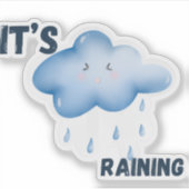 Het regent esthetisch weer sticker (Voorkant)