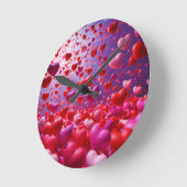 Het regent harten Wall Clock Ronde Klok (Hoek)