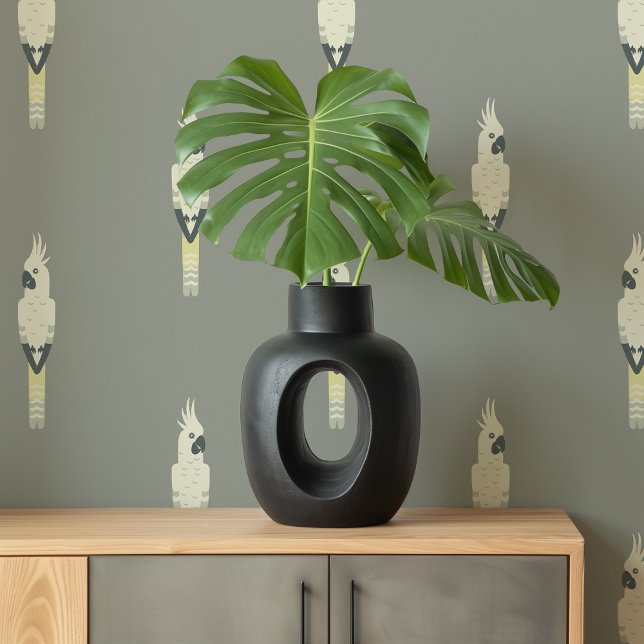 Het regent kaketoes op Grey Behang (Creator heeft geüpload)