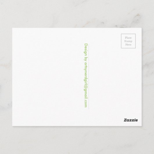 Het regent Mannen! Briefkaart (Achterkant)