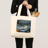 Het regent Mannen! Grote Tote Bag (Voorkant (product))