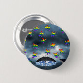 Het regent Mannen! Ronde Button 5,7 Cm (Voorkant /achterkant)