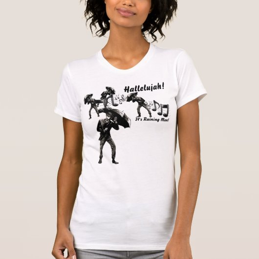 Het regent Mannen! T-shirt (Voorkant)