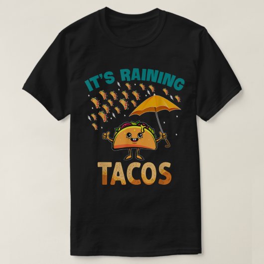 Het regent Tacos Funny Taco Kinder Girls Boys T-shirt (Design voorkant)