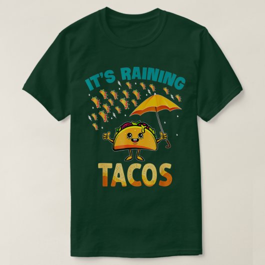 Het regent Tacos Funny Taco Kinder Girls Boys T-shirt (Design voorkant)