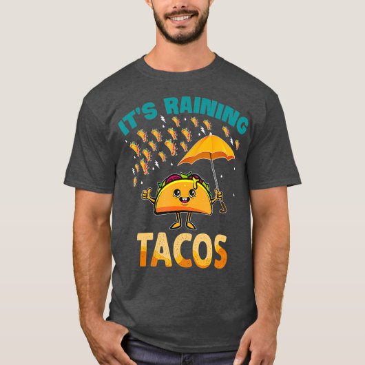 Het regent Tacos Funny Taco Kinder Girls Boys T-shirt (Voorkant)
