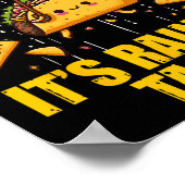 Het regent taco's Grappige taco liefhebbers Kinder Poster (Hoek)