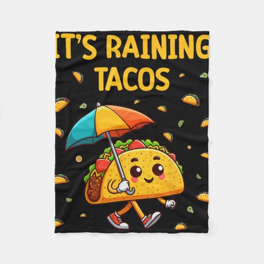 Het regent Tacos Grappige Taco Liefhebbers Kindere Fleece Deken (Voorkant)