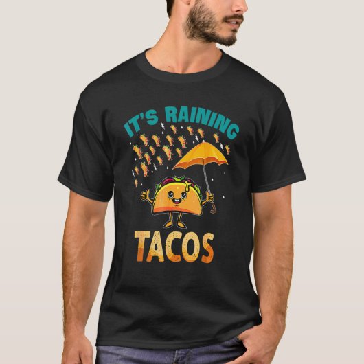 Het regent tacos taco Kinder meisjes jongens T-shirt (Voorkant)