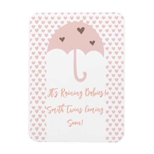 Het regent tweelingen Zwangerschapsmagneet Magneet (Verticaal)