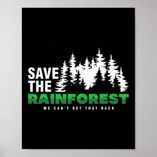 Het regenwoud beschermen tegen het milieu en het k poster (Voorkant)
