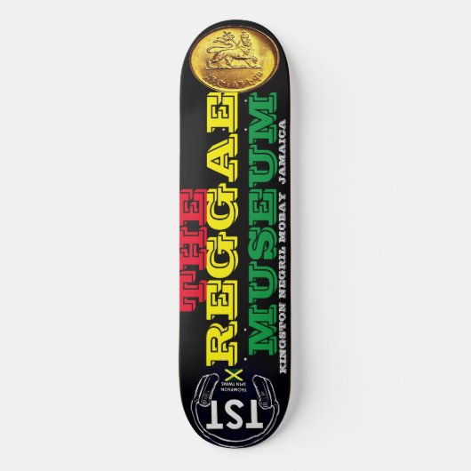 HET REGGAE MUSEUM 8 1/2" Skateboard Deck (Voorkant)