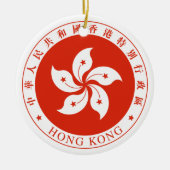 Het Regionale Embleem van Hong Kong SAR Keramisch Ornament (Voorkant)