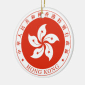 Het Regionale Embleem van Hong Kong SAR Keramisch Ornament (Links)