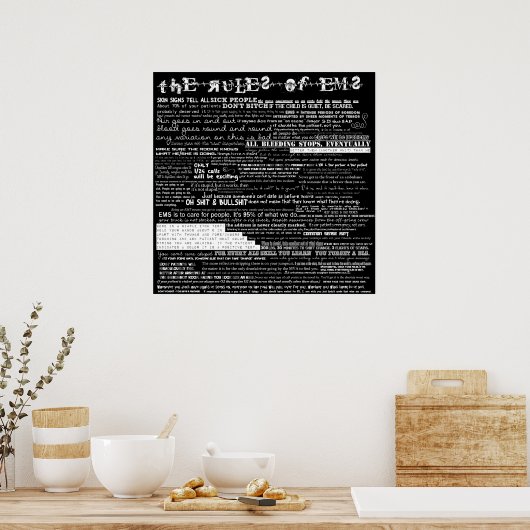 Het reglement van het EMS Poster (Keuken)