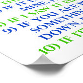 Het reglement van Toddler betreffende het bezit va Poster (Hoek)