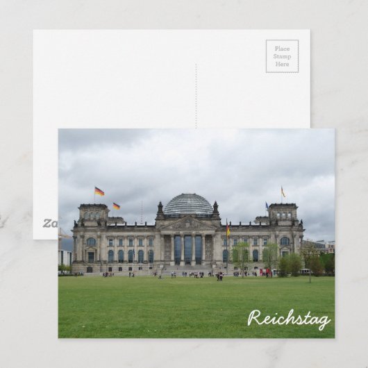 Het Reichstag-gebouw in Berlijn Briefkaart (Voorkant / Achterkant)