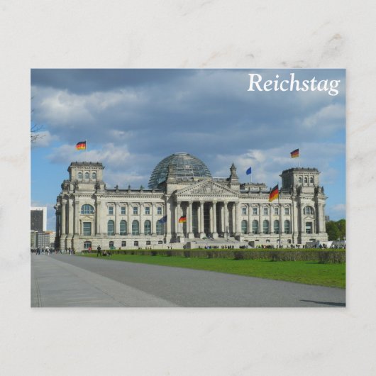 Het Reichstag-gebouw in Berlijn Briefkaart (Voorkant)