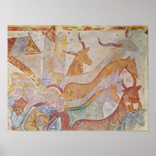 Het reinigen van de tempel poster