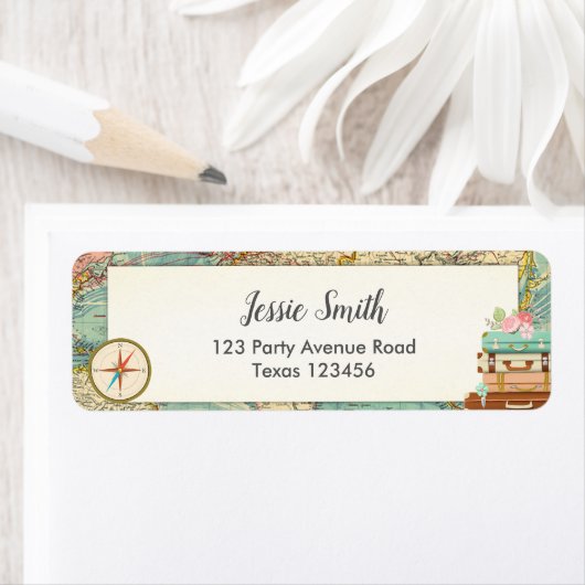 Het Reizen van de Etiketten van het Adres van de T (Insitu)