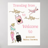 Het reizen van mevrouw naar mevrouw Vrijgezellenfe Poster (Voorkant)