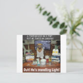 Het Reizende Licht van het Foton van de Hond van Briefkaart (Staand voorkant)