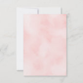 Het Reizigersavontuur Blush roze Baby shower voor Bedankkaart (Achterkant)